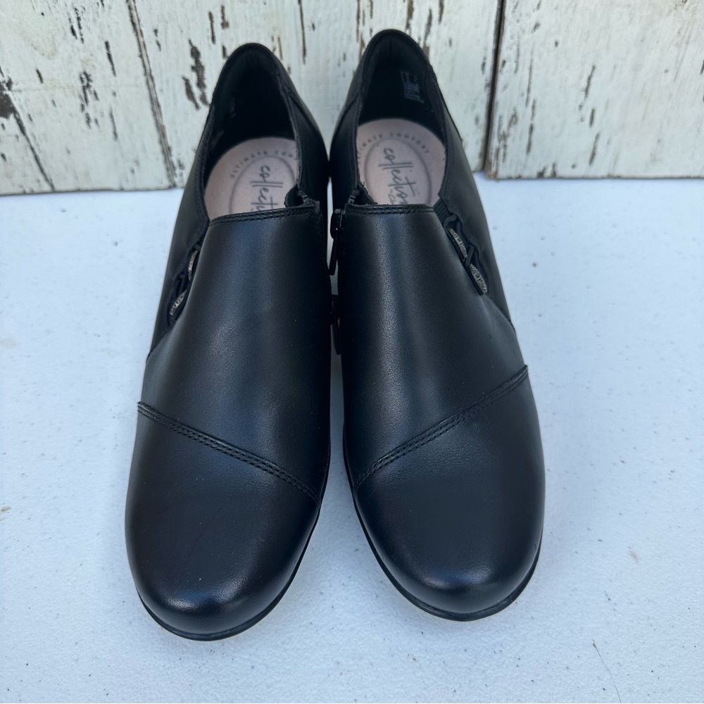 Clarks Collection Emslie Warren Block Heel Loafer/Bootie Size 8.5 - Picture 2 of 8